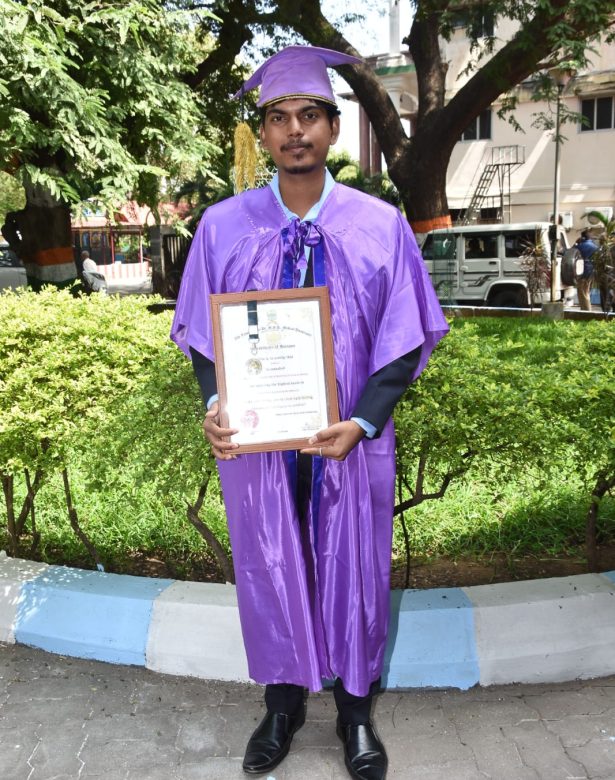 Our Student Mr. C. John, has been Awarded the Gold Medal